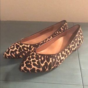 VIONIC Leopard Orthotic Calf Hair Flats